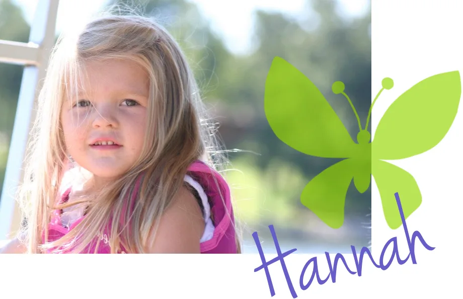 Hannah with a butterfly.