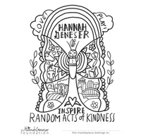Hand-drawn butterfly coloring page by artist Amy Putney Koenig.
